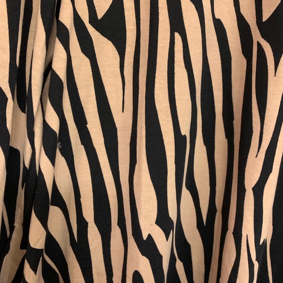 XL Tan and Black Zebra Print Long Sleeve Lynnae Shirt - Picture 2 of 6